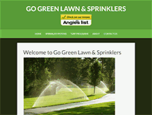 Tablet Screenshot of gogreensprinklers.com